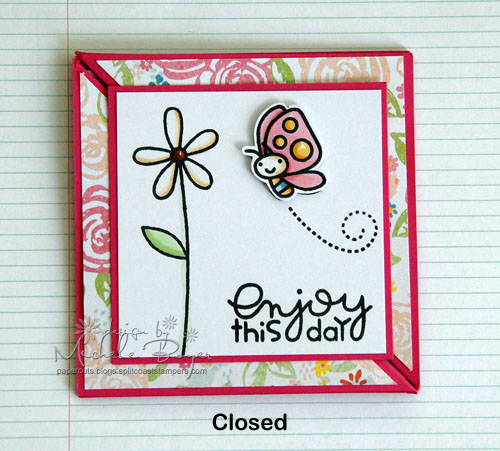 Finished trifold card closed