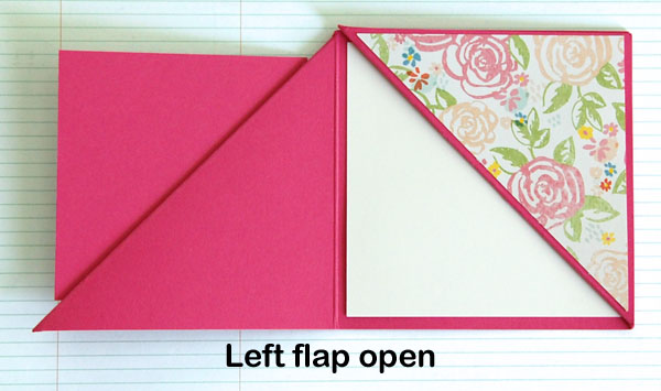 Finished card, left flap open