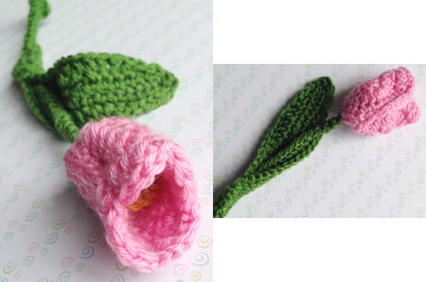 Crochet a tulip, or a whole bunch!