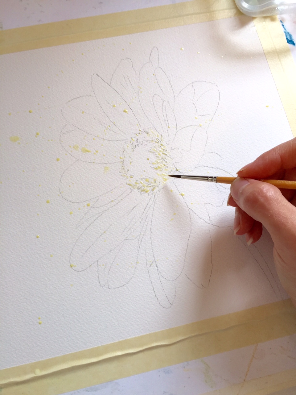 Application of masking fluid