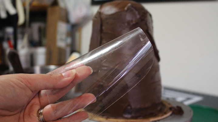 Grumpy Cat Cake - Smoothing Ganache