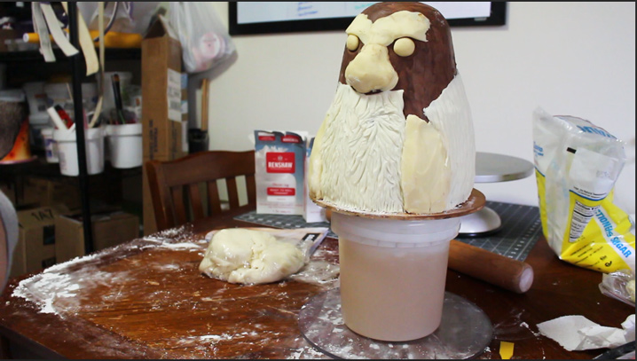 Grumpy cat cake - Ugly stage