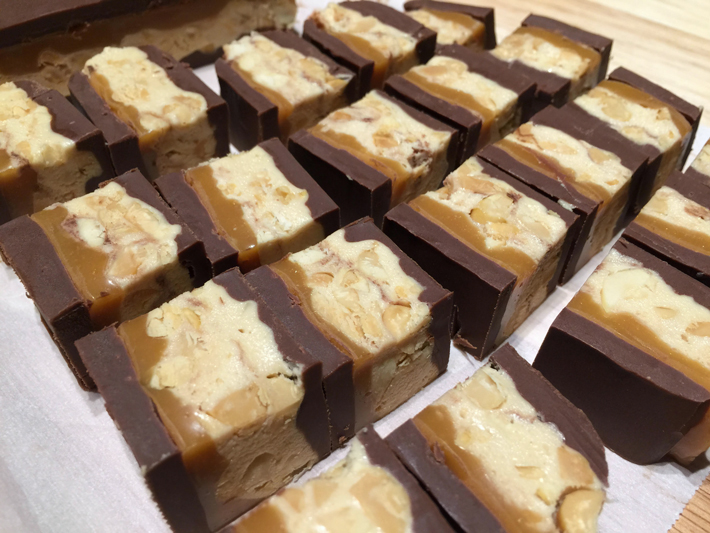 Homemade Snickers Bars Servings