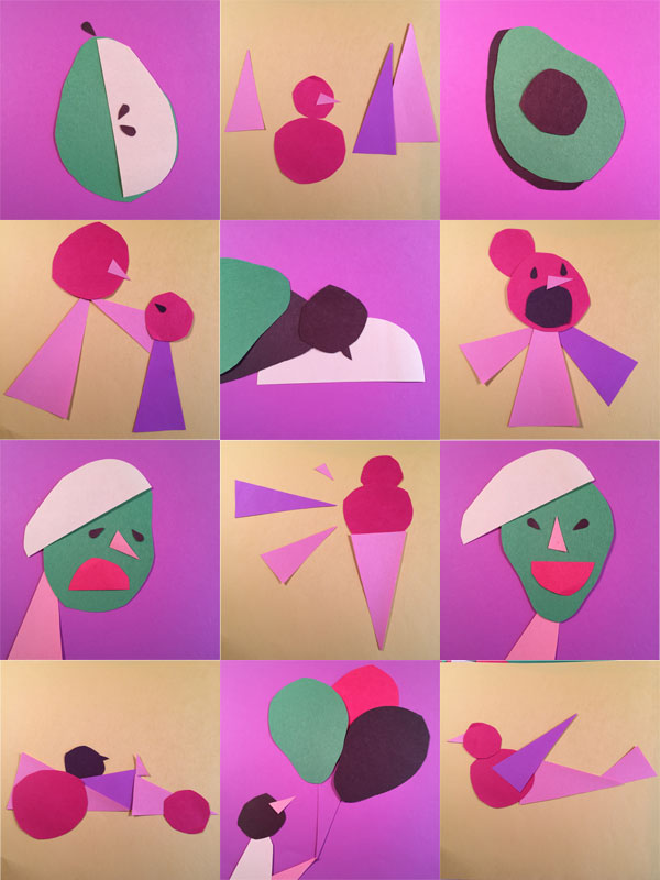 Experiments with some simple cut-paper shapes