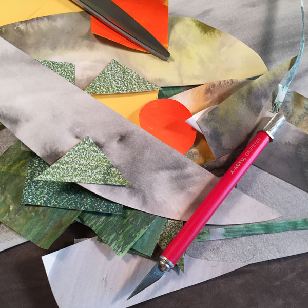 Papers I textured with various media