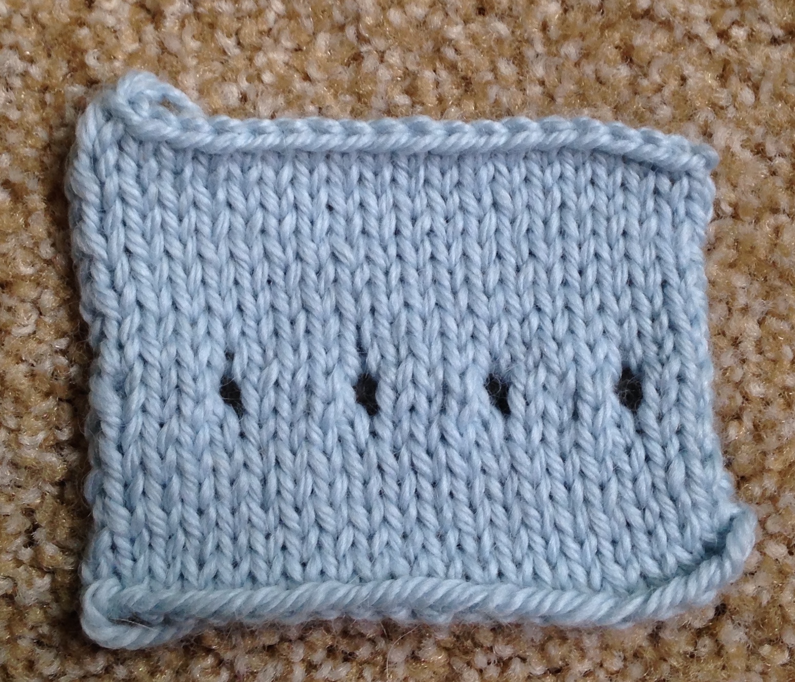 Swatch of knitting