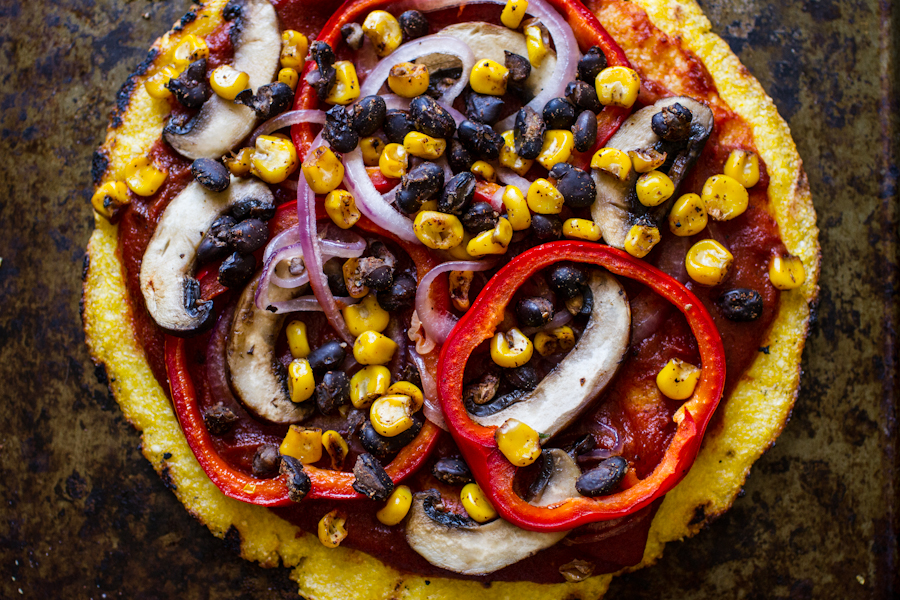 Grilled Polenta Pizzas