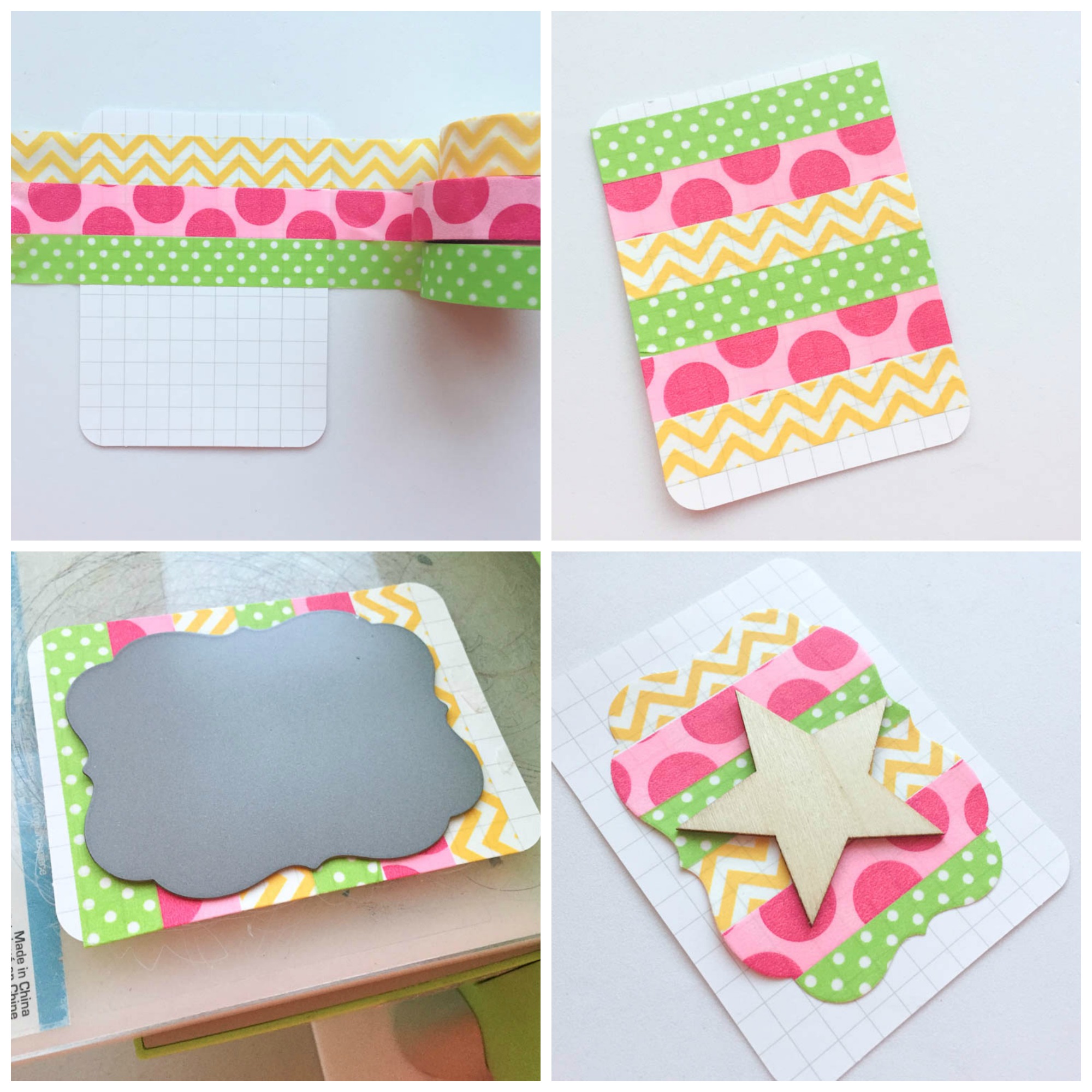 custom die cuts with washi tape