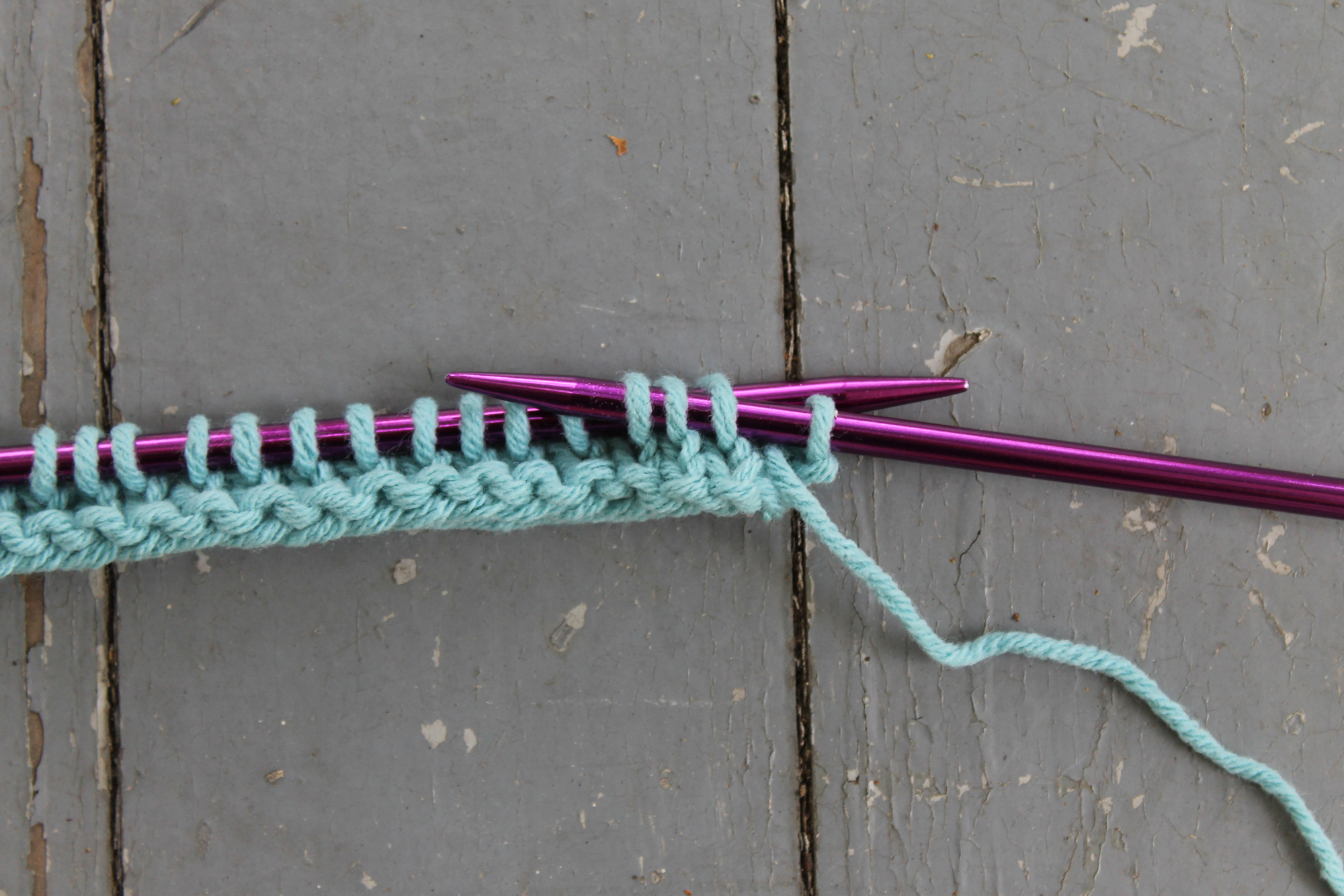 Knot Stitch Knitting Tutorial Step 3