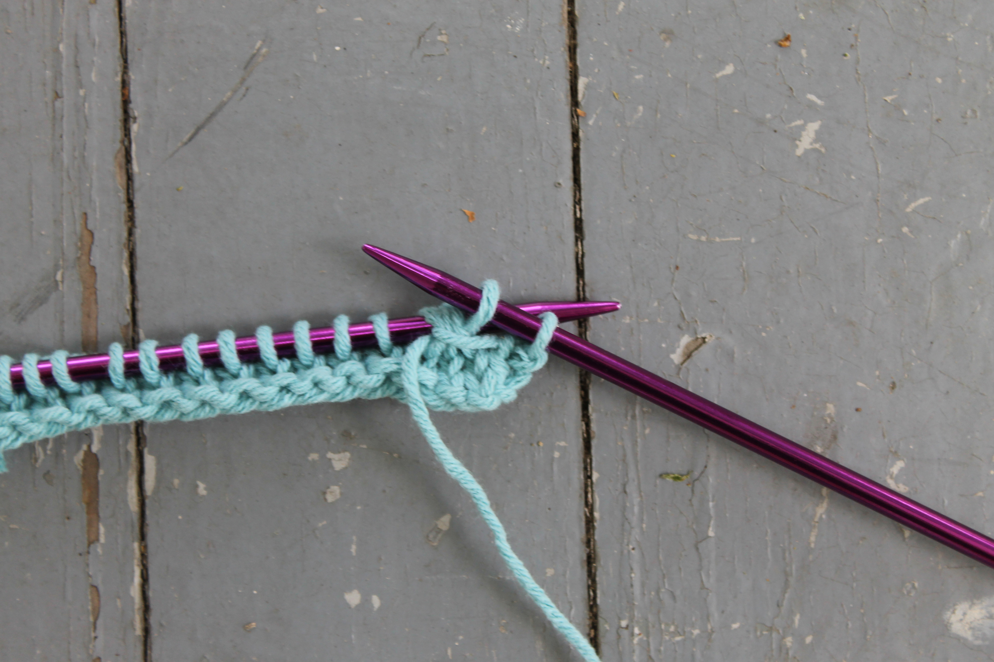 Knot Stitch Knitting Tutorial Step 4