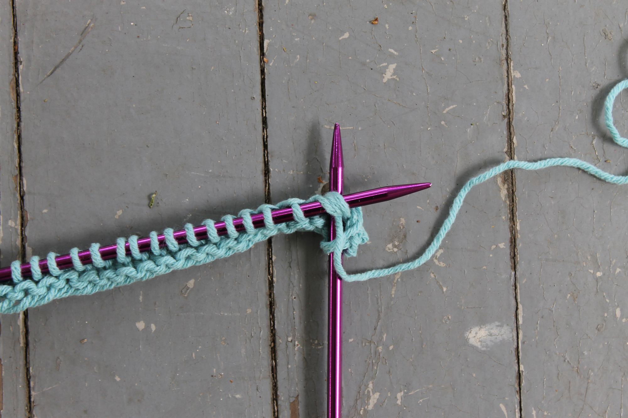 Knot Stitch Knitting Tutorial Step 5