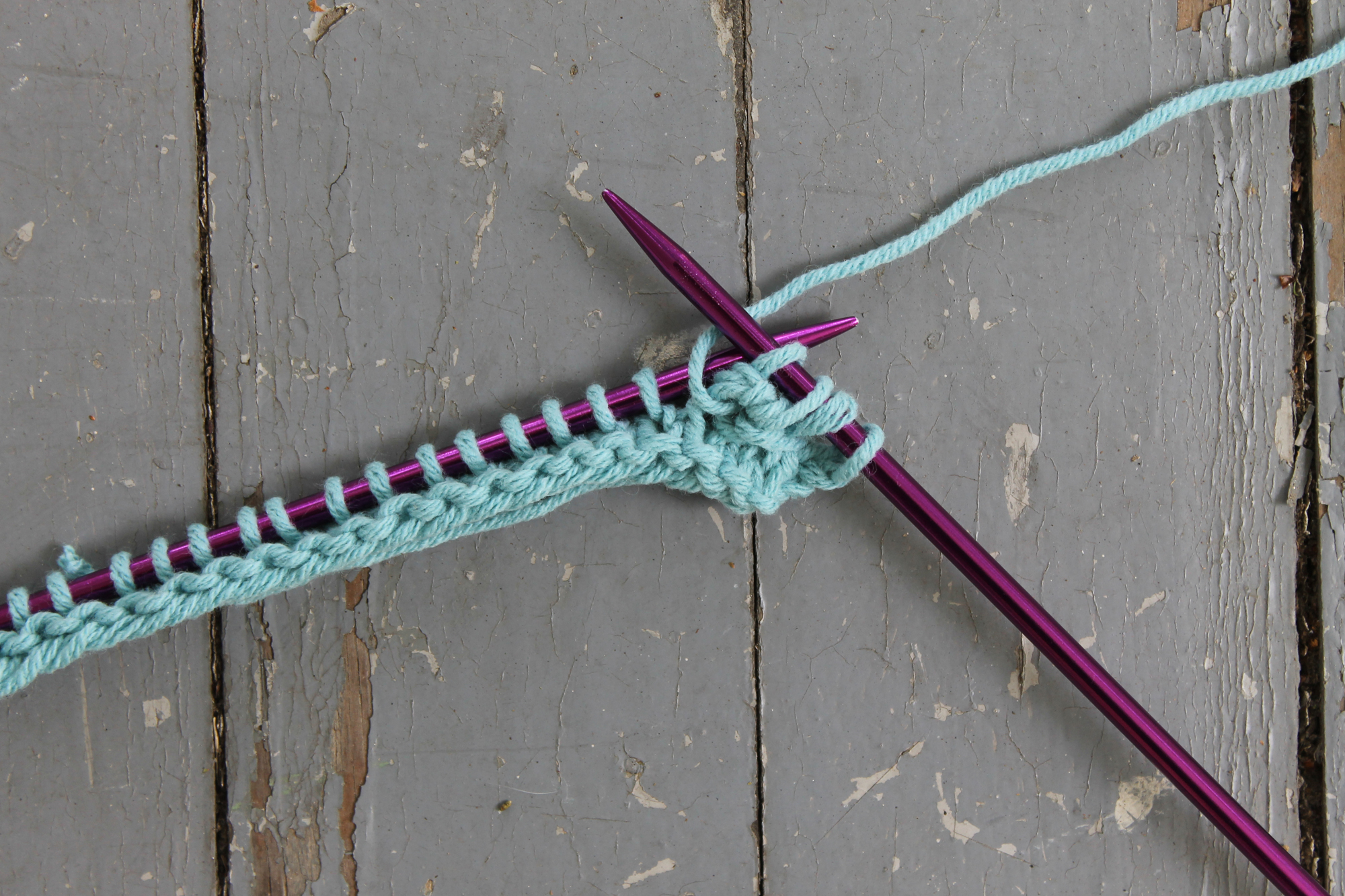 Knot Stitch Knitting Tutorial Step 7