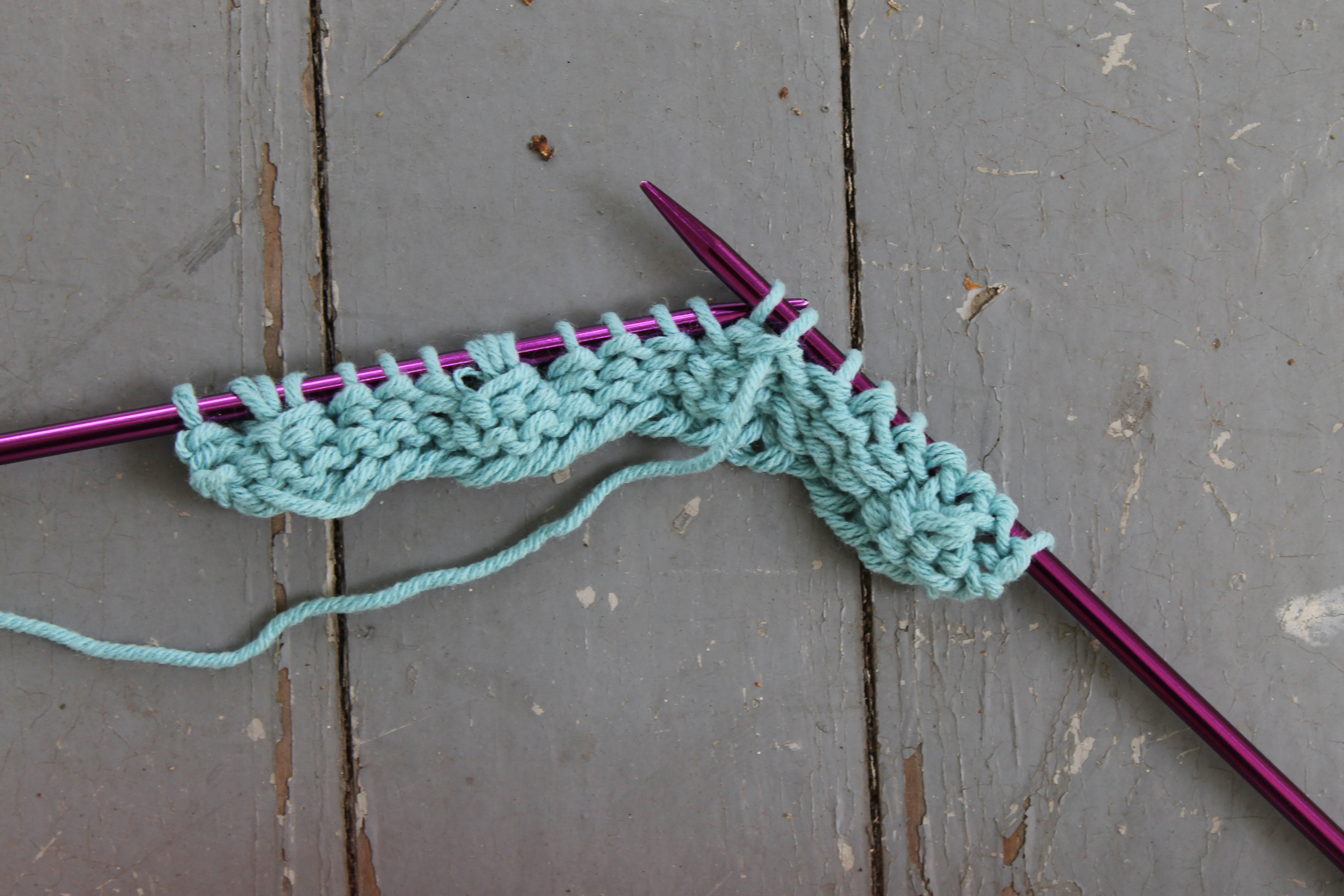Knot Stitch Knitting Tutorial Step 9