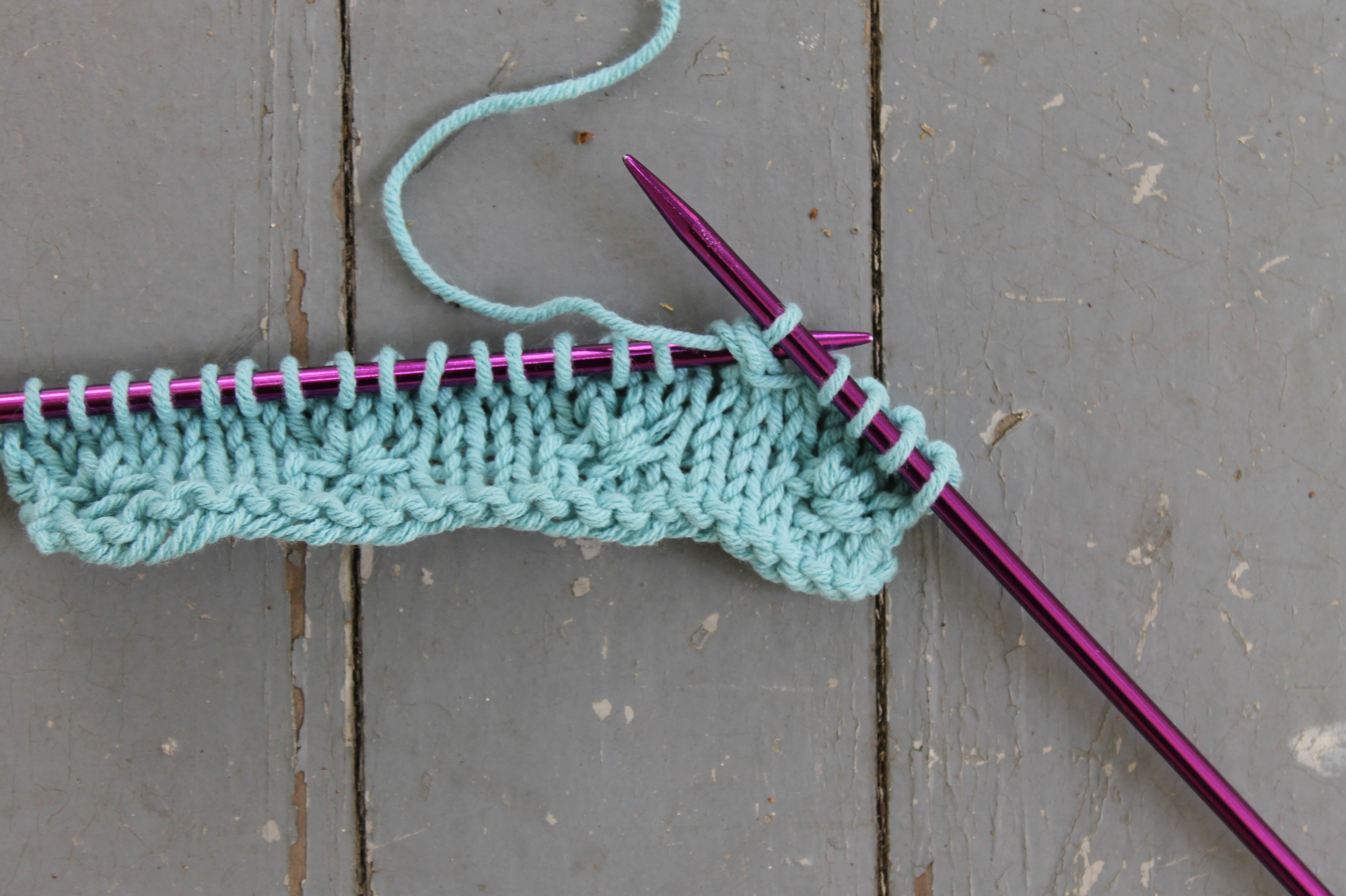 Knot Stitch Knitting Tutorial Step 11
