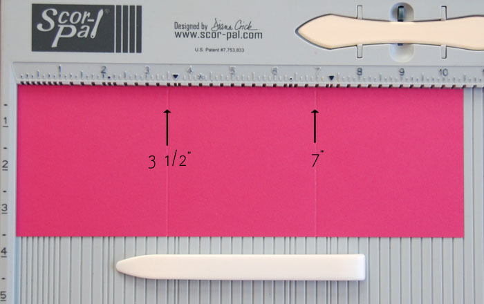 Step 1 Cut and score to create equal panels