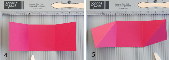 Step 4 and 5 Fold along score lines