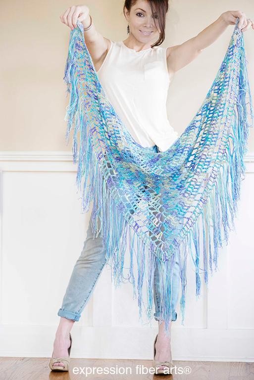 boho triangle crochet shawl