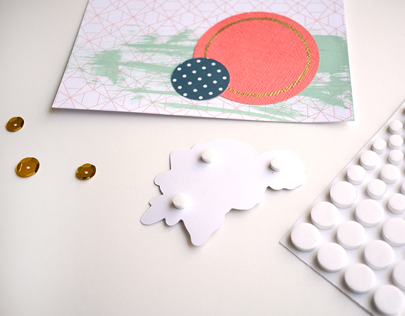 Foam Circles on Card Embellishments