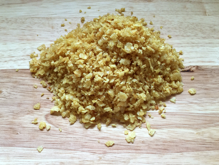 crushed potato chips