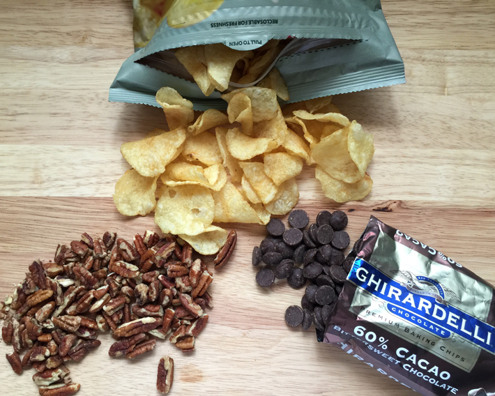 ingredients for chocolate chip potato chip cookies
