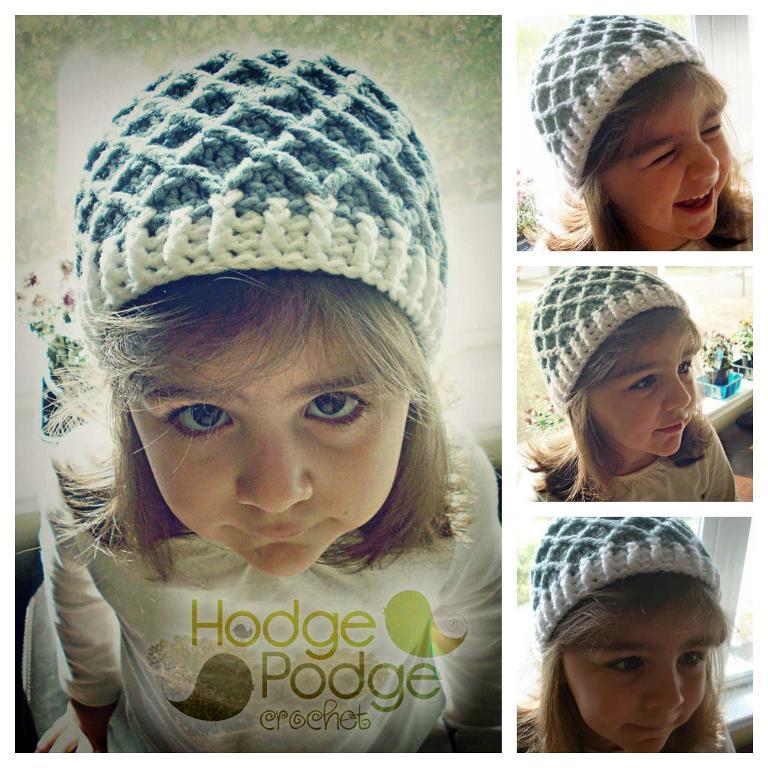 diamond stitch crochet hat pattern