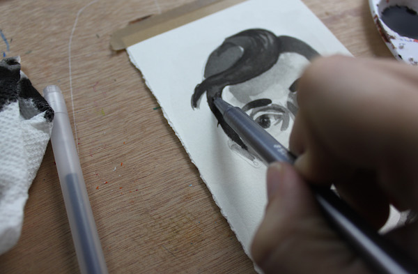 ink drawing detail