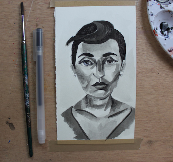 Finished ink drawing