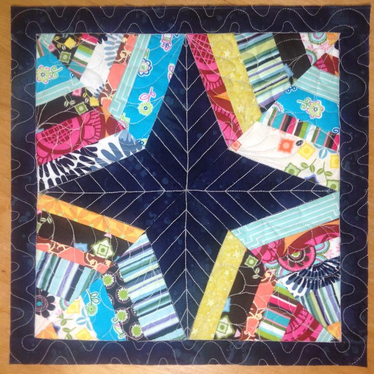 free motion quilting sampler block