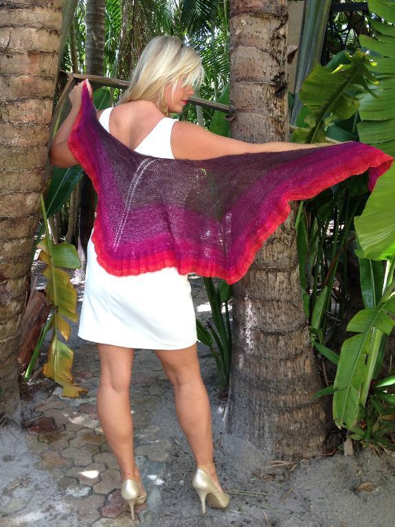 Marilyn on Sunset Knit Shawl Pattern