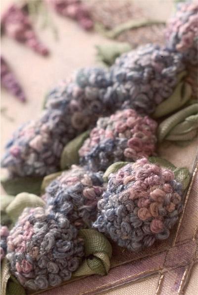 Stumpwork hydrangeas by