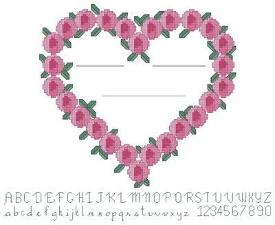 Cross stitch pattern great for wedding cards by DJ's Dream