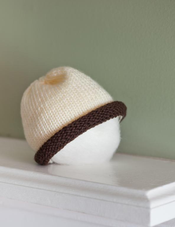 Free Rolled Baby Hat Knitting Pattern