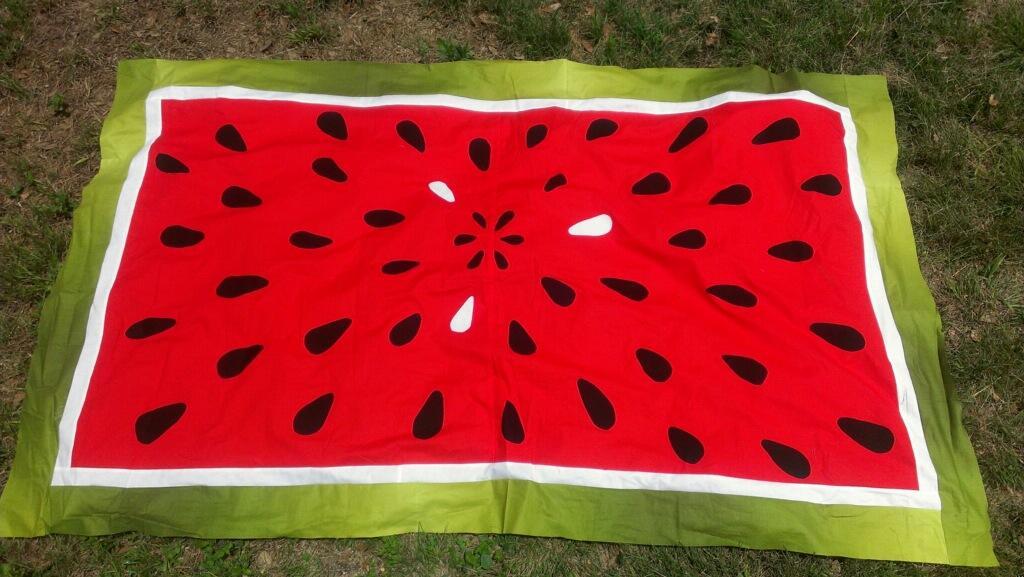 Watermelon Feast picnic quilt