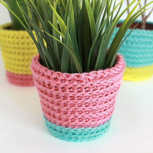 Summer Sherbet Crochet Planter