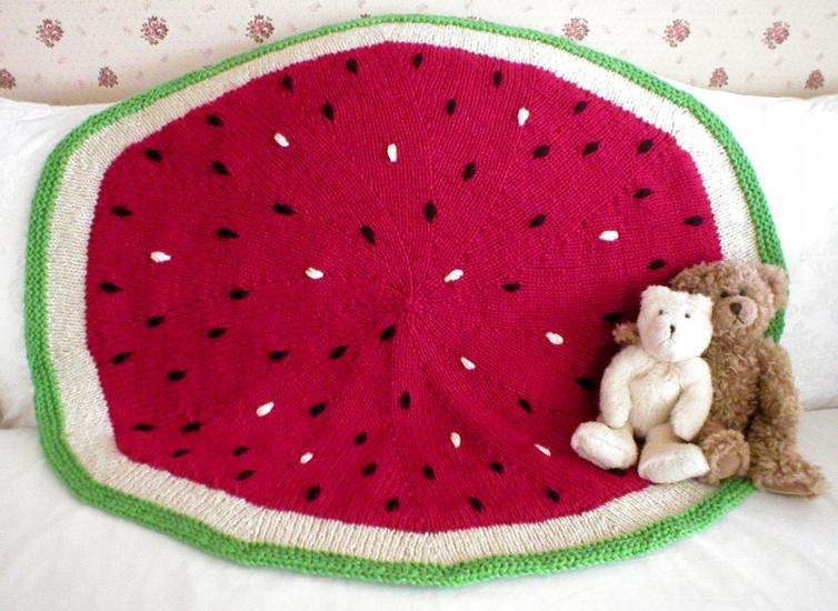 Watermelon Baby Blanket Knitting Pattern