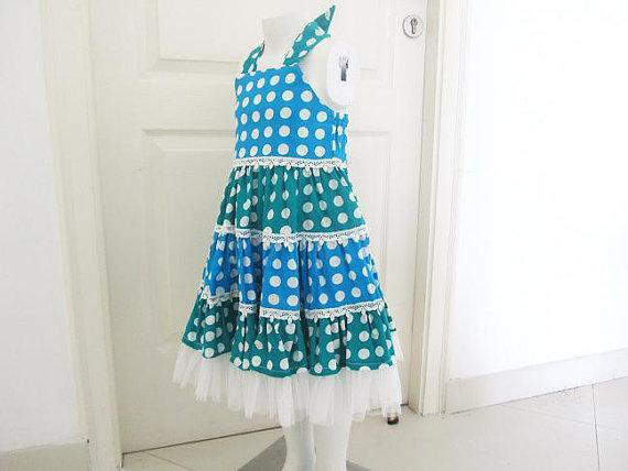 tiered polka dot dress
