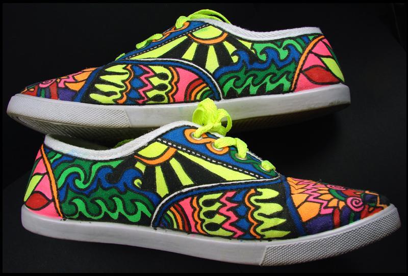 Painted shoes