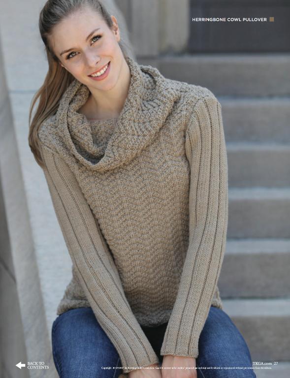 Cast On Magazine: Herringbone Cowl Sweater