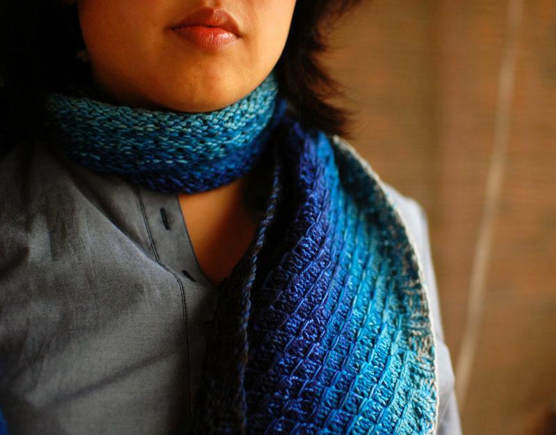 Dipped Infinity Scarf Knitting Pattern