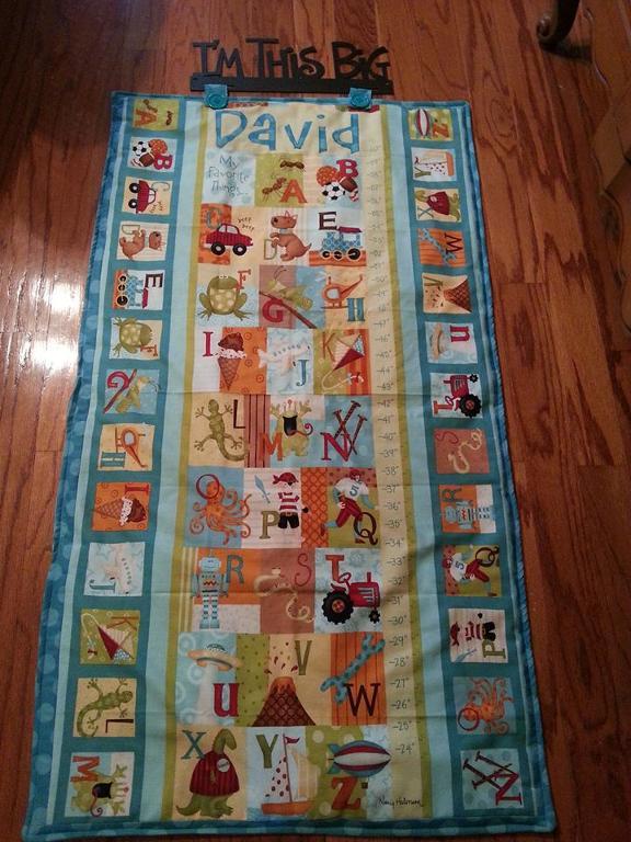 David's quilted growth chart