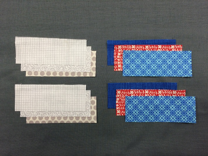 july block strips arranged