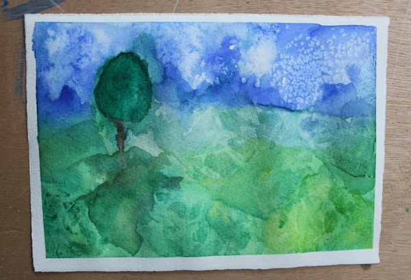 Abstract Watercolor Painting