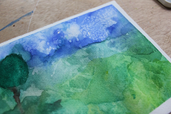 Detail of Abstract Watercolor Painting