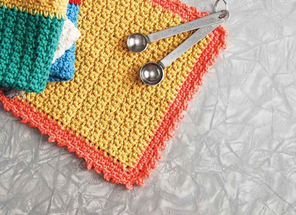 picot crochet dishcloth