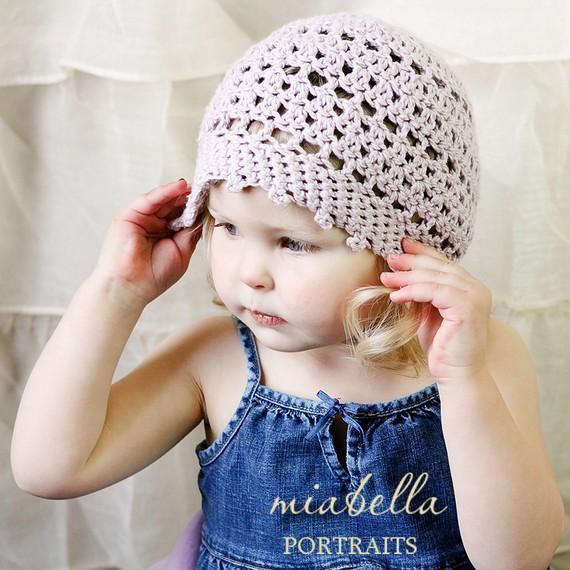 picot crochet hat