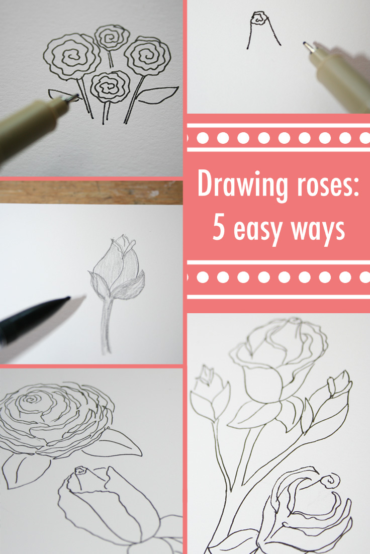 How to draw roses