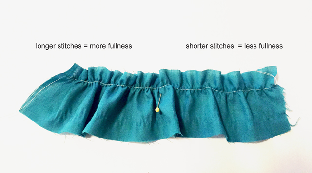 short and long stitches