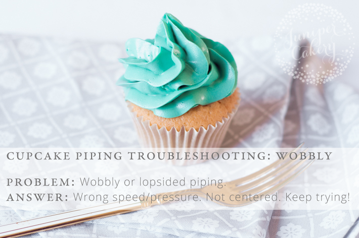 Wobbly or lopsided icing