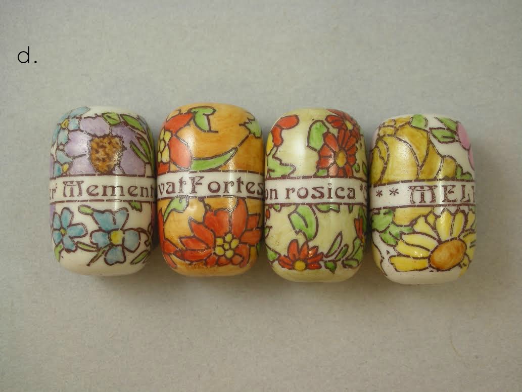 Example of slip-cast beads by Amazing Porcelain Fantasies