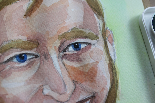 Watercolor painting - detail